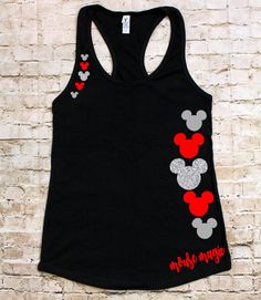 a women's tank top with mickey mouse on it