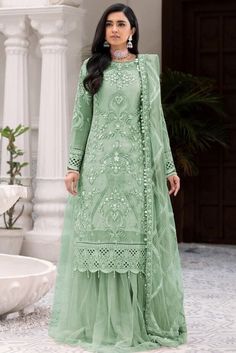 #eBay #eBayStore #eBaySeller #India #Women #SalwarKameez #Firozi #BridalGallery#Bollywood #Tradictional #Bridal #Wedding #PartyWear #Designer #PartySuit #SalwarKameez #Evening #Festival https://www.ebay.com/str/bridalgallery007 Green Sharara Suit, Green Sharara, Kurti Style, Sequence Embroidery, Modest Evening Dress, Lehenga Suit, Palazzo Suit, Net Lehenga, Salwar Kamiz