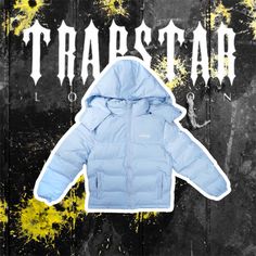 Available in sizes XS-XL (refer to the final image for the size chart). Custom-made, premium-quality Trapstar puffer jacket with  free worldwide shipping Blue Nylon Puffer Jacket For Streetwear, Trendy Streetwear Puffer Jacket With Double-lined Hood, Blue Hooded Puffer Jacket With Padded Collar, Blue Puffer Jacket With Adjustable Hood For Cold Weather, Trendy Blue Puffer Jacket For Streetwear, Blue Hooded Jacket With Detachable Hood For Streetwear, Blue Outerwear With Adjustable Hood For Streetwear, Trendy Blue Hooded Jacket For Streetwear, Blue Streetwear Outerwear With Adjustable Hood