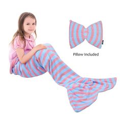 Catalonia premium kid mermaid tail blanket with bowknot pillow made of double-sided coral fleece fabric provide your children a comfortable and warm when sleeping in it. Adorable mermaid blanket with tail, like a sleeping bag ideal for fun and comfy. Make your kids dreams come true. Prefect gift for childrens birthday, Christmas gift. Ultra-soft touch for your skin, stay warm and cozy all year. Kids love it, parents love it, Perfect for playtime or naptime and can be used on the couch, for campi Fleece Mermaid Tail Blanket, Mermaid Tails For Kids, Mermaid Tail Blanket, Blanket Pillow, Fish Scale Pattern, Fleece Plaid, Snuggle Blanket, Mermaid Tails, Mermaid Blanket