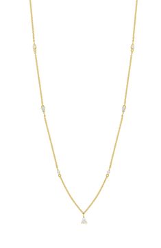 Sparkling stations and a pretty pendant animate this handcrafted necklace you'll wear everywhere. 18" length Total diamond weight: 0.20ct. Color: G Clarity: VS 18k gold/diamond Imported >Diamond Guide Luxury Gold Station Necklace With Diamond Accents, Yellow Gold Diamond Necklace With Satellite Chain, Fine Jewelry Yellow Gold Station Necklace With Diamond Accents, Yellow Gold Station Necklace With Single Cut Diamonds, Dainty Yellow Gold Station Necklace With Single Cut Diamonds, Luxury Gold Station Necklace With Bezel Setting, Classic Gold Station Necklace With Single Cut Diamonds, Yellow Gold Bezel Setting Station Necklace, Bony Levy