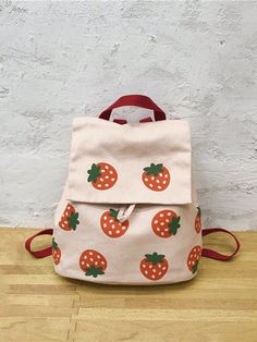 Rosa  Collar  poliamida Frutas y verduras  Embellished Fruit Strawberry, Strawberry Pattern, Style Japonais, Cute Fruit, Pink Collar, Pink Collars, Lingerie Accessories, Teenage Girls, Canvas Backpack