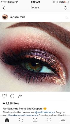 Plum Makeup Look, Dnd Makeup, Plum Makeup, Nice Skin, Metallic Eyeshadow, Red Makeup, Gold Makeup, Kesha