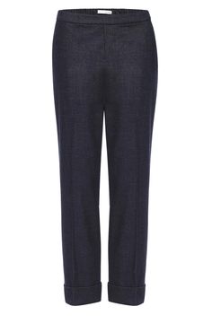 In a new rich navy mélange hue, our Westport Pull-On Pant comes in a soft, brushed, flannel-like fabric giving it a luxe feel. It pulls on gently for ease of wear, with an elasticized back waistband for added comfort. Feel It, Pull On Pants, Straight Leg, Navy, Pants, Fabric, How To Wear, Trousers