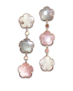 Pasquale Bruni 18K Rose Gold Bouquet Lunaire Multicolor Moonstone & Diamond Triple Flower Drop Earrings Rose Gold Bouquet, Jewelry Earrings, Gold Bouquet, Pasquale Bruni, Flower Drop Earrings, Stylish Jewelry, 18k Rose Gold, Moonstone, Jewelry Accessories