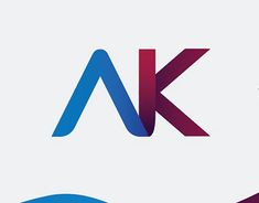 the letters ak are made up of overlapping shapes