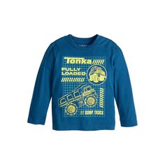 Your kiddo will love showing off their playful personality with this Toddler Boy Jumping Beans Tonka Fully Loaded Long Sleeve Graphic Tee. Click on the BABY PRODUCTS & CLOTHES GUIDE to find everything you need to keep your baby healthy and happy!FEATURES Crewneck Long sleeves Jersey constructionFABRIC & CARE Cotton, polyester Machine wash Imported /* desktop styles */ #aboutTheBrandTabContent h2 { font: 1.25em 'Gotham 7r', Helvetica, Arial, sans-serif; color: #3e3935; padding-top: .75em; } #abou Clothes Guide, Baby Size Chart, Toddler Size Chart, Long Sleeve Graphic Tee, Jumping Beans, Healthy And Happy, Long Sleeve Jersey, How To Show Love, Baby Size