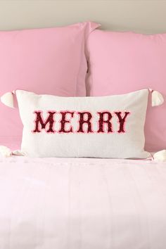 Bring festive sparkle to your space with the Merry Pillow. Featuring eye-catching sequin embellishments and playful tassel details, this pillow adds a touch of holiday magic to your home décor. Perfect for accenting your couch, bed, or favorite chair, it’s a fun and stylish way to celebrate the season in comfort and style. Sunglass Chain, Holiday Magic, Basic Outfits, Couch Bed, Home Décor, Lumbar Pillow, Bath And Body, Embellishments, Sequin