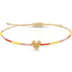 A single gold beaded heart embedded onto a multicolored miyuki beaded bracelet. Fits both Women and Teens. Circumference: 5.5-9" | OIYA | Willow Miyuki Heart Bracelet (Multicolor, One Size)  |  Maisonette collects the best children’s products from around the world (unlike Zulily, Etsy, The Tot, Farfetch Kids, Childrensalon, Crate and Kids, Kohls, Wayfair, Buy Buy Baby, Nordstroms, Mini Boden, J.Crew Factory, or PotteryBarn Kids), creating a curated shopping experience for you. Think of us as you Everyday Beaded Heart Bracelet, Adjustable Gold Heart Bracelet With Tiny Beads, Adjustable Yellow Jewelry With Heart Beads, Gold Heart-shaped Beaded Bracelets With Tiny Beads, Gold Beaded Heart Friendship Bracelet, Gold Heart-shaped Beaded Friendship Bracelet, Yellow Beaded Bracelets With Heart Beads For Gifts, Gold Heart Bracelet With Tiny Beads, Gold Friendship Bracelets With Heart Beads