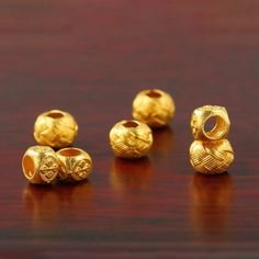 18K Gold Spacer Beads - Gold Beads - Bracelet Beads - Large Hole Beads - Brushed Flower Beads - Pave Beads - Gold Jewelry Findings ❤ Material: 18K Gold ❤ Size: (approx.)     #A size: 5*3.5mm / hole diameter: 2.8mm / Weight: 0.225grams     #B size: 5.5*4.4mm / hole diameter: 2mm / Weight: 0.272grams     #C size: 7.5*5.9mm / hole diameter: 3.2mm / Weight: 0.65grams ❤Gift for: Girlfriend / Wife / Mom/ Men ❤Usage: DIY Bracelet, Necklace, small pendants, Beads for Jewelry Making, DIY Handcraft etc. Gold Beads Bracelet, Gold Schmuck, Small Pendants, Diy Armband, Pave Beads, Gold Bead Bracelets, Large Hole Beads, Flower Beads, Small Pendant