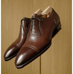 Handmade mens old english brown oxford shoes, men brown dress shoes Brown Oxford Shoes, Men's Wedding Shoes, Brown Dress Shoes, Bespoke Shoes, Italian Leather Shoes, Shoes Stand, Oxford Shoes Men, Leather Oxford Shoes, Brogue Shoes