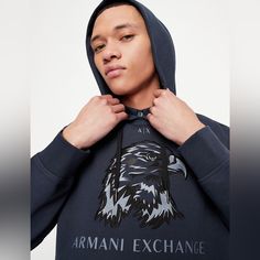 Dedicated To Those Searching For Standout Style Without Screaming It From The Rooftops, This Armani Exchange Sweatshirt Ensures Maximum Comfort. Product Code 3lzmaqzj5uz11596 Giorgio Armani Authorized Dealer Details & Special Features Interlock Sweatshirt Fabric: 57% Polyester, 43% Cotton Imported Machine Wash 3lzmaq-Zj5uz All Our Items Are Brand New. Thank You For Shopping With Premiumapparelshops.Com We Are An Authorized And Trusted Dealer Of Top Designer Brands Of Clothing, Footwear, And Acce Logo Hoodie For Fall, Fall Hoodie With Logo, Fall Logo Hoodie Tops, Hooded Logo Tops For Fall, Hooded Tops With Logo For Fall, Casual Black Logo Hoodie, Black Casual Hoodie With Logo, Casual Black Hoodie With Logo, Armani Exchange Men