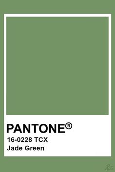 pantone's jade green paint is shown in the color chart for this painting