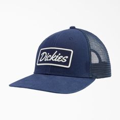 Classic to its core, Dickies Trucker Cap offers the perfect dose of form and function. With a medium profile, structured build and flat bill, this trucker hat makes a statement without even trying. The adjustable snap back closure ensures an optimal fit and the moisture wicking inner band will keep you dry and comfortable in any climate. Dickies embroidery patch logo at front seals the deal on your heritage workwear style. Heritage Workwear, Hat Patch, Workwear Style, Hat Patches, Embroidery Patch, Workwear Fashion, Snap Back, Embroidery Patches, The Deal