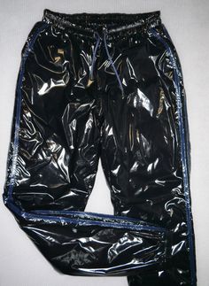 EN The JG PS pants are made of shiny PVC wetlook nylon. 2 outside pockets Elastic waistband Elastic in the legs Stripes (please specify expected colors in the note.) Size - XS - 5XL Item condition - new with tag EN The JG PS trousers are made of shiny PVC wetlook nylon on the outside. 2 outside pockets elastic bit in the waist elastic band legs stripes (please write the colors in the note) Size - XS - 5XL Item condition - new with tag Pvc Pants, Swishy Pants, Pvc Hose, Shiny Pants, Nylon Pants, Rain Pants, Made Of, Shiny Clothes, Jogging Pants