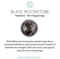 Black moonstone sphere with acrylic display stand included. This is a first quality natural stone from Madagascar. Black Moonstone is a truly magical stone. It enhances the female intuition and embodies the strength of the new moon. It has a luminous sheen with mixed colors of black to dark brown with carmel and white streaks. Every piece I have right now, being 1st quality, is stunning. For each listing it is the same sphere in each photo. All moonstone, just like labradorite, tigers eye, selen New Moon Crystals, Moonstone Healing Properties, Sunstone Moonstone, Moon Crystals, Moonstone Sphere, Magical Stones, Black Moonstone, Goddess Energy, Gemstone Meanings