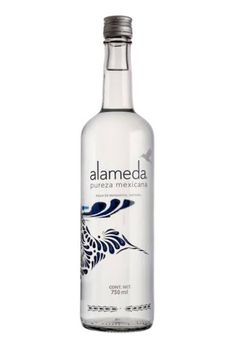 a bottle of alammeda water on a white background with the words almeeda