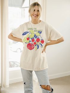 *ITEM IS AVAILABLE FOR PRE-ORDER & WILL SHIP IN 2-3 WEEKS* Our 100% Preshrunk Cotton thrifted tees are meaningfully distressed. Each piece is one of a kind, and colors/distressing may vary from shirt to shirt. Pairs well with vintage denim and your favorite kicks.The details:- 100% Preshrunk Cotton- Unisex Fit- Meaningfully Distressed, each piece unique- Colors + Distressing may vary Vintage Organic Cotton Summer Tops, Vintage Organic Cotton Screen Print Tops, Vintage Screen Print Organic Cotton Tops, Spring Vintage Tops In Organic Cotton, Thrifted Tees, The Harvest, Vintage Denim, Unique Colors, The Details