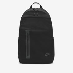 Sleek, modern and made from durable polyester, the Nike Elemental Backpack is a storage staple. Its large zippered compartment comfortably fits shoes or gym clothes along with your books and laptop for school. Two exterior pockets help keep your small essentials organized and accessible. Black Nike Backpack, Mochila Nike, Nike Backpack, Gym Backpack, Nike Bags, Polo Sport Ralph Lauren, Bottle Sleeves, Adidas Adilette, Tech Pack