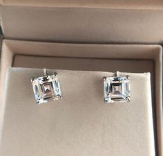 Welcome to Elegant Art Jewelry!  Stone: Lab Moissanite Stone cut Princess cut Stone Size: 7mm×7mm Metal: 925 silver Personalization: 9K/14K/24K/GOLD/SILVER/PLATINUM/ROSE-GOLD/WHITE GOLD. (Contact me)  Moissanite Earrings, Moissanite Cuff Earrings, Gold Earrings, Gold Stud Earrings, 14k Gold Earrings, 14k Gold Earrings, Round Cut Earrings, Round Cut Stone Earrings, Round Cut Studs Earrings, Moissanite Drop Earrings, Moissanite Studs Earrings, Moissanite Studs, Moissanite Earrings, Moissanite Dang Earrings Luxury, Engagement Earrings, Platinum Rose Gold, Sapphire Studs, Luxury Earrings, Solitaire Studs, Moissanite Earrings, Elegant Art, Studs Earrings