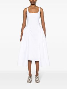 Elevate your wardrobe with the 16Arlington Vezile draped-panels poplin dress. Crafted with quality in mind, this dress features unique draped-panels that add a touch of sophistication and style. The fluid poplin fabric offers a comfortable and flattering fit. Perfect for any occasion. Elegant Summer Poplin Dress, Elegant Poplin Summer Dress, Elegant Poplin Dress For Summer, Elegant Poplin Daywear Dresses, Elegant Poplin Dresses For Daywear, Elegant Cotton Midi Dress With Asymmetrical Hem, Asymmetrical Cotton Work Dress, Asymmetrical Cotton Dress For Work, Fitted Asymmetrical Midi Dress For Daywear