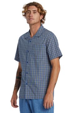 Go casual in this plaid short-sleeve button-up shirt constructed from breathable cotton for maximum comfort. Front button closure Notched collar Short sleeves Chest patch pocket 100% cotton Machine wash, tumble dry Imported Notched Collar, Short Sleeve Button Up, Patch Pocket, Nordstrom Rack, Button Up Shirts, Button Up, Short Sleeves, Nordstrom, Plaid