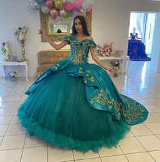 Teal Blue Princess Quinceanera Dresses Ball Gown Off The Shouler Appliques Sweet 16 Dresses 15 Años Mexican Teal Quinceanera Dresses, Princess Quinceanera Dresses, Dresses 15, Flora Dress, Quince Dress, Dresses Ball Gown, Plus Size Prom, Wedding Dresses With Flowers, Wedding Flower Girl Dresses