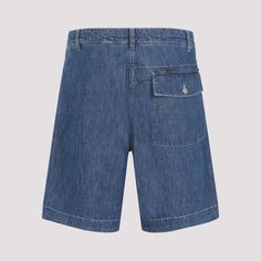 Cp Company Utility Blue Cotton Shorts. Bleached blue cotton denim, belt loops, button and fly-zip fastening on the front, inseam side pockets, expandable mini-pocket with button on the front, printed white logo on the right leg, back flap pocket, straight hem. Relaxed Fit Denim Shorts With Patch Pockets, Relaxed Fit Medium Wash Bottoms With Welt Pockets, Denim Bottoms With Cargo Pockets In Short Length, Medium Wash Cotton Shorts With Side Pockets, Straight Leg Cotton Shorts With Pockets, Casual Straight Leg Shorts With Patch Pockets, Cotton Straight Leg Shorts With Pockets, Summer Denim Jeans With Welt Pockets, Summer Jeans With Welt Pockets