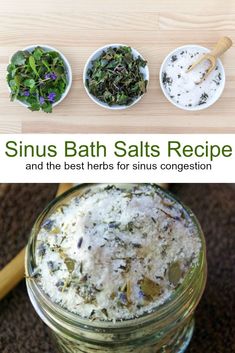 Homemade Bath Salts, Bath Salts Recipe, Bath Salts Diy, Congestion Relief, Bath Recipes, Sinus Congestion, Homemade Bath, No Salt Recipes