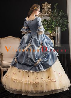 Victorian Dress Gown, Costume Masquerade, Baroque Dress, Rococo Dress, Antoinette Dress, Victorian Gown, Period Dress, Costume Ball, Victorian Costume