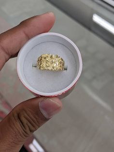 10kt real gold nugget ring for men Weight 2.71 gm up to 3.2 gm Size 5 to size 11 available Please check picture carefully to understand the size of the ring If you need other size just ask me or message me Top square part 12*12 mm 100% Authentic gold Not a gold filled or not a gold plated Never change color or never fade never tarnish Real Gold Rings For Women, Gold Rings Latina, Real Gold Ring, Nugget Rings Gold, Mexican Gold Rings, Nugget Rings, Real Gold Rings, Gold Nugget Jewelry, Custom Gold Jewelry