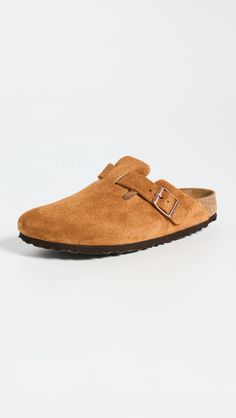 Fast Free Shipping & Free Returns on Birkenstock Boston Soft Footbed Clogs at Shopbop. Shop new arrivals from Birkenstock at Shopbop.com Classic Suede Clogs With Cork-bed Midsoles, Suede Slip-on Mules With Textured Footbed, Suede Mules With Textured Footbed And Round Toe, Brown Suede Clogs With Cushioned Footbed, Suede Mules With Cushioned Footbed, Shearling Clogs, Birkenstock Boston Soft Footbed, Birkenstock Boston Shearling, Boston Shearling