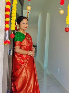 Drape this beautiful bright red Banarasi Warm Silk  saree to look apart. Enhance with this beautiful pattern, the vintage design enhances the royal look of the saree. Made with an intricate technique, this is a heritage of its own kind. With a rich border enveloping the saree, it is a stellar style statement. Saree comes with a brocade blouse piece  Fall pico and tassels done . Here my model wearing a pure katan silk Green colour  blouse with saree matching border . Perfect for any Festival , we Red Paithani Silk Pre-draped Saree For Puja, Traditional Red Pre-draped Saree For Festive Occasions, Red Pre-draped Saree For Traditional Ceremonies, Red Pre-draped Saree For Diwali And Traditional Ceremonies, Red Traditional Wear With Unstitched Banarasi Silk Blouse, Red Banarasi Silk Traditional Wear With Unstitched Blouse, Red Blouse Piece With Zari Weaving For Puja, Red Zari Weaving Blouse Piece For Puja, Bollywood Style Saree With Tilla For Diwali