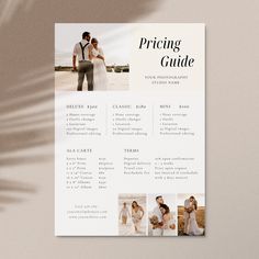 a brochure for a wedding photographer