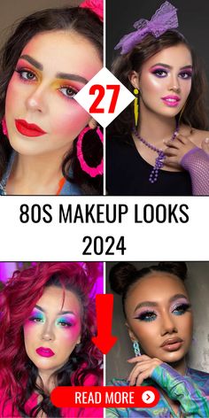 Revive Your Style: 27 80s Makeup Looks for Retro Glam Enthusiasts - divagaze.com 80s Makeup Ideas, 80s Makeup Eyeshadow, 80s Glam Makeup, 80s Makeup And Hair, 80s Makeup Tutorial, 1980 Makeup, 80s Eye Makeup, 80s Makeup Trends, Rockstar Hair