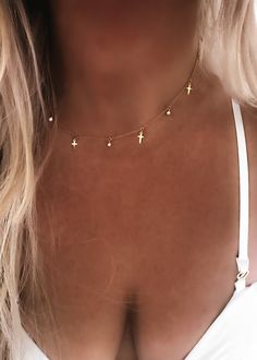 pebby forevee Necklace Gold DAVINA WATER RESISTANT NECKLACE We Are Over The Moon, Statement Jewelry Necklace, Leveling Up, Moms Club, Free Earrings, Free Bracelet, Over The Moon, Basic Tops, Work Attire