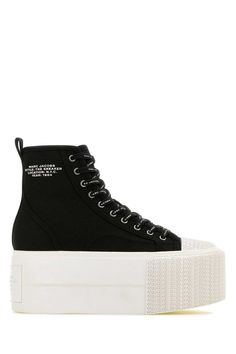 marc-jacobs-hight-top-platform-tela-sneakers-1724210081001290305-0 High-top Cotton Platform Sneakers With Contrast Sole, Canvas High-top Sneakers With Studded Outsoles, Streetwear Platform Sneakers With Rubber Heel Cap, Textile Sneakers With Rubber Heel Cap For Streetwear, Cotton Platform Sneakers For Streetwear, Canvas Platform Sneakers With Contrast Sole For Streetwear, Sporty Studded Outsole Canvas Shoes For Streetwear, Cotton Platform Sneakers With Contrast Sole For Streetwear, Modern Cotton Sneakers For Streetwear