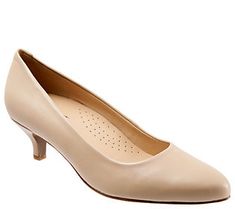 Remain fiercely fashionable and completely comfortable in these classic kitten-heel pumps, thanks to a cushioned footbed with arch support. From Trotters. Heel Pumps Outfit, Cream Kitten, 2024 Clothes, Pumps Outfit, Low Heel Pumps, Essential Wardrobe, Kitten Heel Pumps, Heel Pumps, Kitten Heel