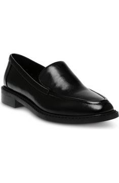 DV by Dolce Vita Fran Two-Tone Loafer (Women) | Nordstromrack Women’s Black Loafers, Black Plain Toe Platform Loafers For Formal Wear, Black Plain Toe Platform Loafers For Formal Occasions, Classic Formal Synthetic Slip-ons, Classic Synthetic Oxfords With Pointed Toe, Classic Pointed Toe Synthetic Oxfords, Formal Slip-on Synthetic Loafers, Formal Synthetic Slip-ons Flat, Elegant Synthetic Loafers With Rubber Sole