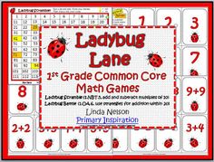 ladybug lane 1st grade common core math game with numbers and ladybugs