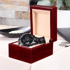 🎁 Encourage and Celebrate His JourneyFor the remarkable man on his sobriety journey, this elegant Black Chronograph Watch is more than just a timepiece—it’s a symbol of resilience and pride. Engraved on the back with "One day at a time. One minute at a time." and "I am proud of you," this watch is a meaningful gift to mark each step forward.Heartfelt Messaging:🕰️ Personal Message of Pride & SupportWhether celebrating a sobriety milestone or simply expressing support, this watch serves as a dai Personalized Watches, Watch Engraving, Engraved Design, Dad Son, Groomsmen Gift, Watches Unique, Son Gift, Custom Watch, Watch Gifts