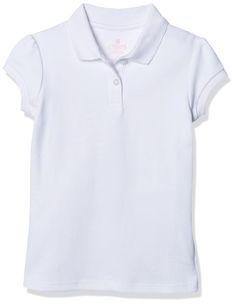 PRICES MAY VARY. Chaps super soft polo shirt is designed to meet school wear requirements with its solid and free of logos design Featuring a subtle puff sleeve in a solid design with button placket closure, picot trim detail on collar Ideal to wear it tucked in or out with our Chaps pants, shorts or scooter skirts Approved School Uniform Available in a variety of colors Preppy Cotton Polo Shirt For School, Fitted T-shirt With Button Closure, Fitted Cotton Polo Shirt For School, Classic Cotton Polo Shirt For School, Fitted Solid Polo Shirt For School, Fitted Polo Shirt For School, Classic Solid Polo Shirt For School, Fitted Casual Polo Shirt For School, Classic Fitted School T-shirt