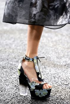 Erdem * Spring 2014 Details Fringe Shoes, Feminine Shoes, Clear Shoes, Runway Shoes, Hello Lover, Vogue Australia, Trendy Shoes