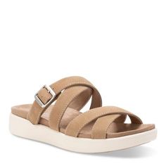 The Machias is beautifully crafted and truly versatile sandal that can be worn any time, any place Adjustable strap and buckle provide a custom fit Leather or suede upper with a micro-suede fabric lining for barefoot comfort Lined, contoured cushioned footbed for all day comfort and support Light and flexible rubber outsole for great comfort, slip resistance and durability Heel Height: 1 1/4" Tractor Supply, Suede Fabric, Boot Shoes Women, Custom Fit, Tractor, Womens Sandals, Womens Boots, Heel Height, Adjustable Straps