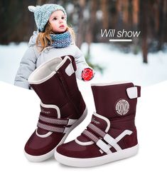 Luana Girls' Warm Boots | Ultrasellershoes.com – Ultra Seller Shoes Casual Non-slip Winter Rain Boots, Breathable High-top Winter Boots, High-top Breathable Winter Boots, Synthetic Winter Boots With Round Toe, High-top Synthetic Boots For Winter, Non-slip High-top Outdoor Boots, Synthetic High-top Winter Boots, High-top Synthetic Winter Boots, Outdoor High-top Non-slip Boots