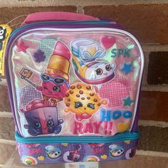 Nwt Shopkins Lunch Box Bag Purple/Pink Pink Bags For Back To School Gift, Cute Rectangular Pink Lunch Bag, Cute Pink Lunch Box For Gift, Cute Pink Lunch Bag For Gift, Playful Pink Lunch Box Gift, Playful Pink Lunch Box For Gift, Pink Rectangular School Lunch Bag, Rectangular Pink Lunch Bag For School, Cute Pink Lunch Box For Back To School