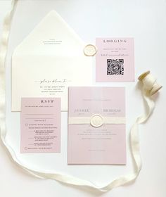 the wedding stationery is laid out and ready to be used