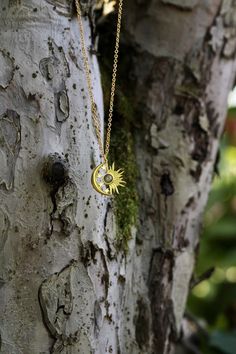 Celestial Labradorite Necklace Sun Moon Stars Jewelry - Etsy Celestial Brass Necklace With Moon Charm, Gold Labradorite Jewelry With Moon Charm, Celestial Gold Moonstone Necklace, Celestial Gold Necklace With Moonstone, Gold Jewelry With Labradorite Moon Charm, Gold Jewelry With Moon Charm And Labradorite, Labradorite Moon Phase Pendant Necklaces, Celestial Moon Phase Necklace In Labradorite, Labradorite Moon Phase Pendant Necklace