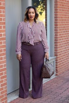 Style In My 30s, Plus Size Business Attire Professional, Business Casual Outfits For Plus Size, Professional Outfits Women Plus Size Work Wear, Teacher Attire, Corporate Baddie, Wide Legged Pants, Baddie Outfit