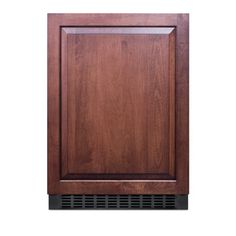 the wooden cabinet door is open and ready to be used as a kitchen appliance